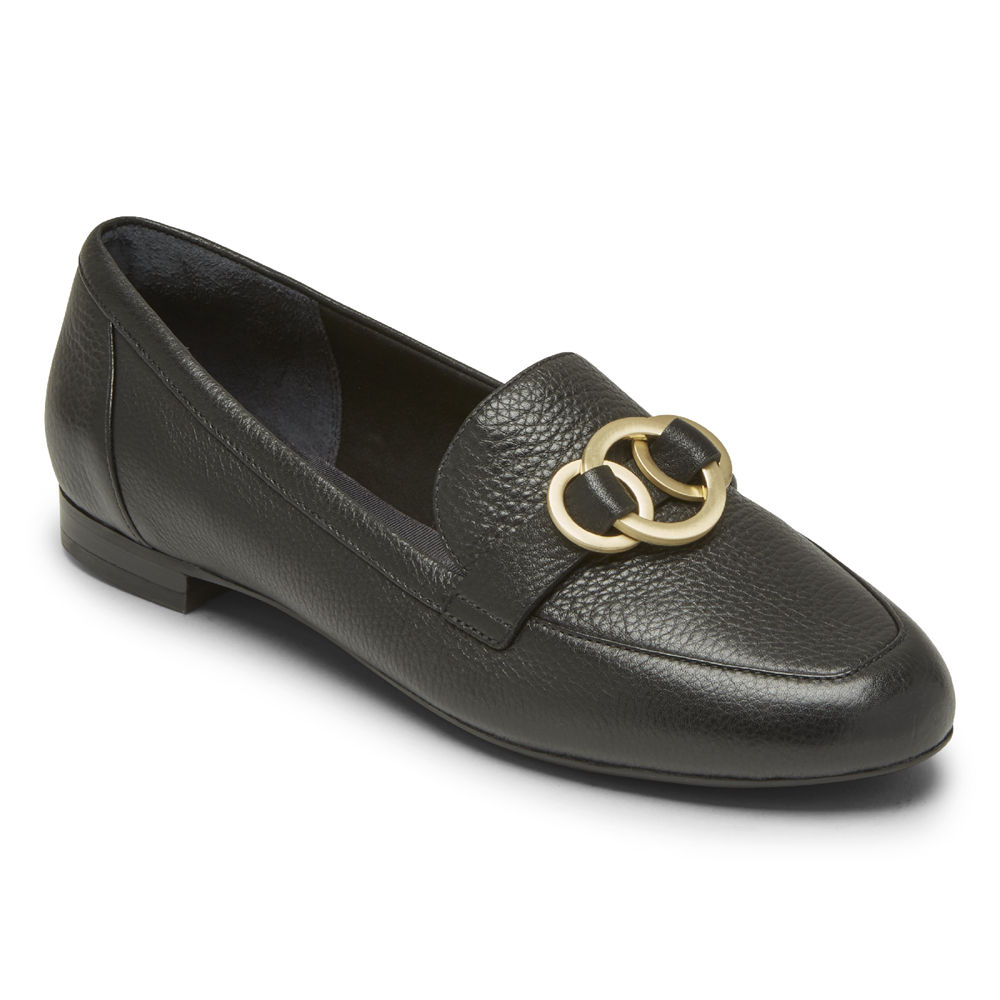 Rockport Singapore Womens Loafers - Total Motion Tavia Ring Black - LP9437682